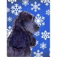 thumbnail image 1 of 11 x 15 In. Cocker Spaniel Winter Snowflakes Holiday Flag, Garden Size, 1 of 1