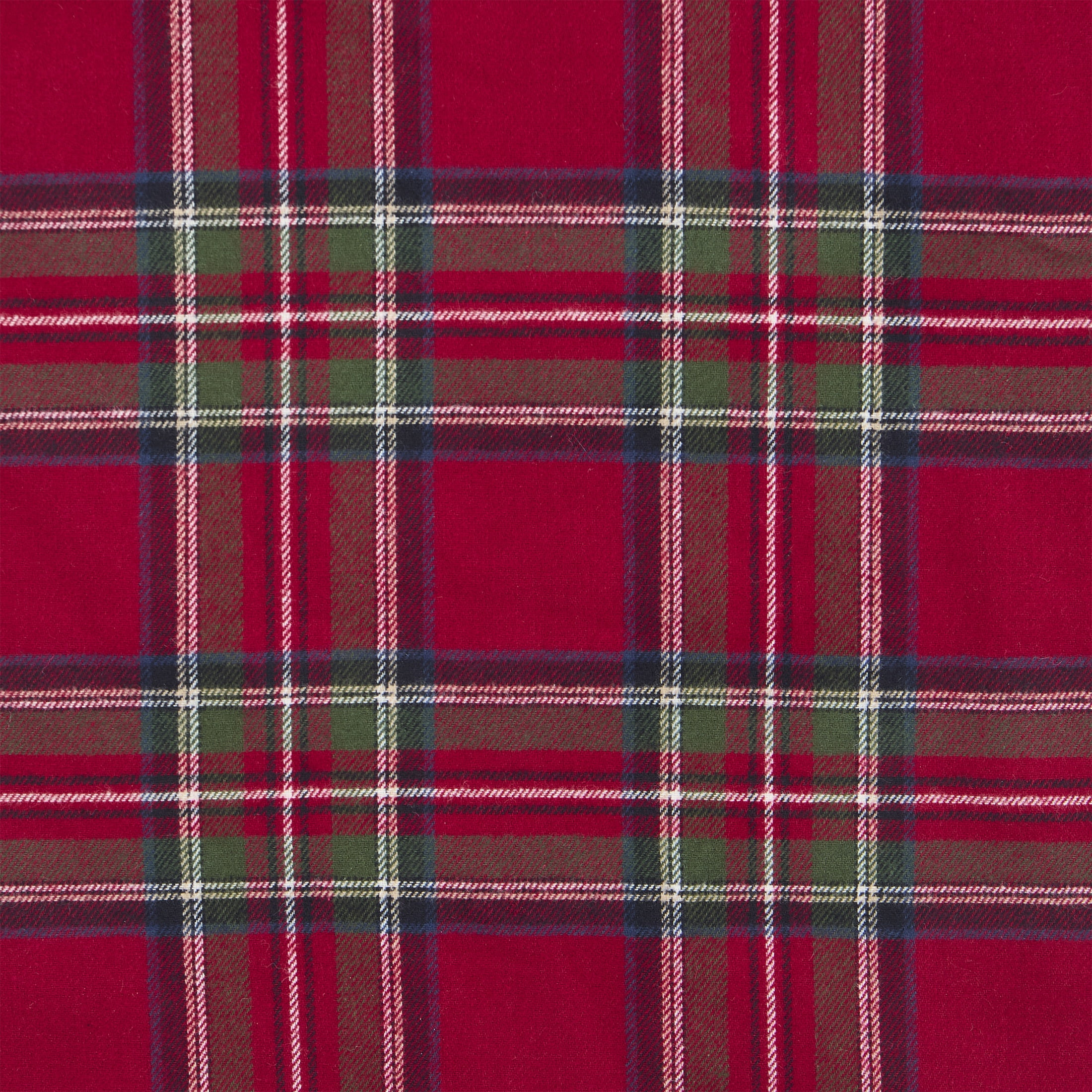 My Texas House Angie Plaid Christmas Tree Skirt, Red, 52"