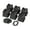Black, variant on Maenizi 4 Pack Bed Risers 3 Inch Heavy Duty Bed Elevators Lifts Fits to Wheels of Furniture, Sofa, Table and Couch, White