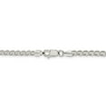 thumbnail image 3 of White Sterling Silver necklace Spiga (Wheat) chain Round 18 in 3 mm, 3 of 5