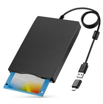 Floppy Disk Reader 3.5 Inch External USB Type A&C Floppy Disk Drive Floppy Disc Reader for Laptop