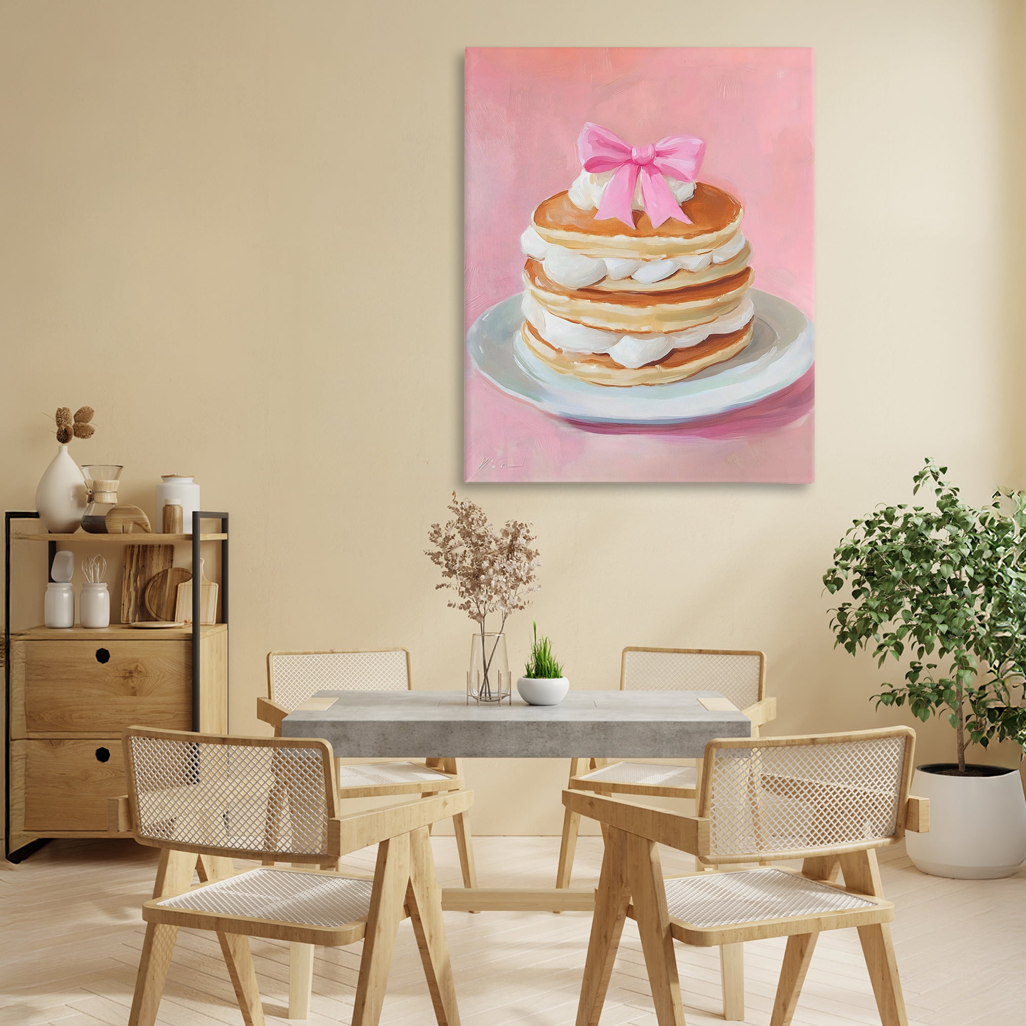 Stupell Industries Coquette Pancakes with Whipped Cream Canvas Wall Art, design by The Prints Vibe