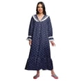 thumbnail image 1 of Moomaya Printed Nightdress For Ladies Cotton Ruffled Border Nursing Nightwear, 1 of 5