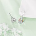 thumbnail image 3 of JUSORA Hummingbird Earrings 925 Sterling Silver Hummingbird Dangle Leverback Earrings Cute Bird Flower Jewelry for Women, 3 of 5