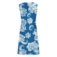 thumbnail image 5 of Viikei Womens Summer Dresses with Sleeves,Women's Casual Versatile Printed V Neck Casual Sleeveless Suspender Dress Blue XXL, 5 of 5