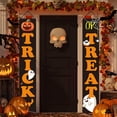 thumbnail image 4 of Gustave Halloween Trick Or Treat Hanging Banner Door Decoration, Porch Decorations Outdoor Signs for Home Welcome Signs "C Style", 4 of 8