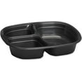 thumbnail image 3 of Genpak GNP55027 Bakery Trays CPET Black 3-Compartment 16 oz; 6 oz 125/Bag 2 Bag/Carton (GNP55027), 3 of 3