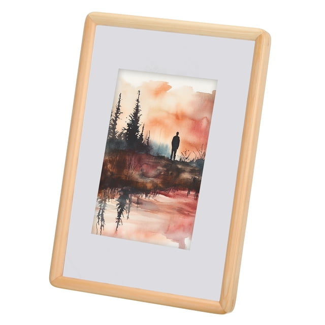 9 x 13 Natural Wood Photo Frames, Wood Finish Picture Frame, Light Brown