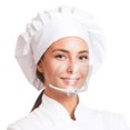 thumbnail image 1 of Máscara transparente protector facial reutilizable 1 Juego 10 reemplazo máscara facial transparente escudo manipuladores de alimentos máscara transparente antivaho, 1 of 5