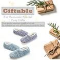 thumbnail image 5 of Cozylook 2-Pack Women's Low-Cut Slipper Socks, Grippy Soles, Sherpa Lined, Fuzzy House Shoes, Cozy Gifts for Her, Sizes 7-8 Fluffy Purple/Teal, 5 of 5