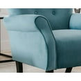 thumbnail image 5 of Living Room Accent Chair, Wingback Single Sofa Lounge Chair with Button Tufted Back and Rolled Arms, Upholstered Armchair Club Chair for Bedroom Office Apartment, Blue, 5 of 6