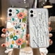 thumbnail image 4 of Funda transparente con flores para iPhone 14 Pro, iPhone 15 Pro, 13, 11, 12, 16 Pro Max, Xr, Xs Max, 7, 8 Plus, 12, 13 Mini, SE 2, 4 of 5