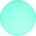 thumbnail image 1 of Ahgly Company Indoor Round Solid Turquoise Blue Modern Area Rugs, 8' Round, 1 of 4