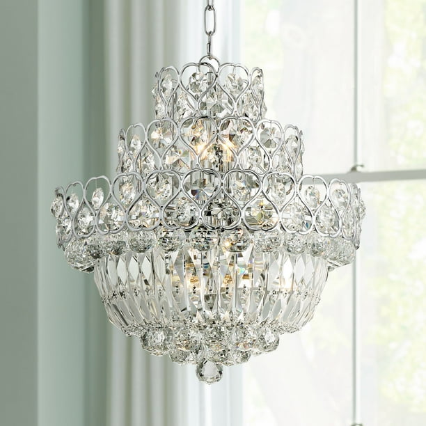 Vienna Full Spectrum Chrome Crystal Pendant Chandelier 17 1 2 Wide 7 Light Fixture For Dining Room House Kitchen Island Entryway Com Vienna Full Spectrum Chrome Crystal, Crystal Pendant Light For Kitchen Island