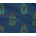 thumbnail image 3 of oneOone Cotton Flex Navy Blue Fabric Floral & Paisley Block Sewing Craft Projects Fabric Prints By Yard 40 Inch Wide, 3 of 4