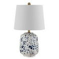 thumbnail image 4 of Safavieh Lighting Collection Greyon Navy Blue Ceramic 23-inch Bedroom Living Room Home Office Desk Nightstand Table Lamp (LED Bulb Included), 4 of 5