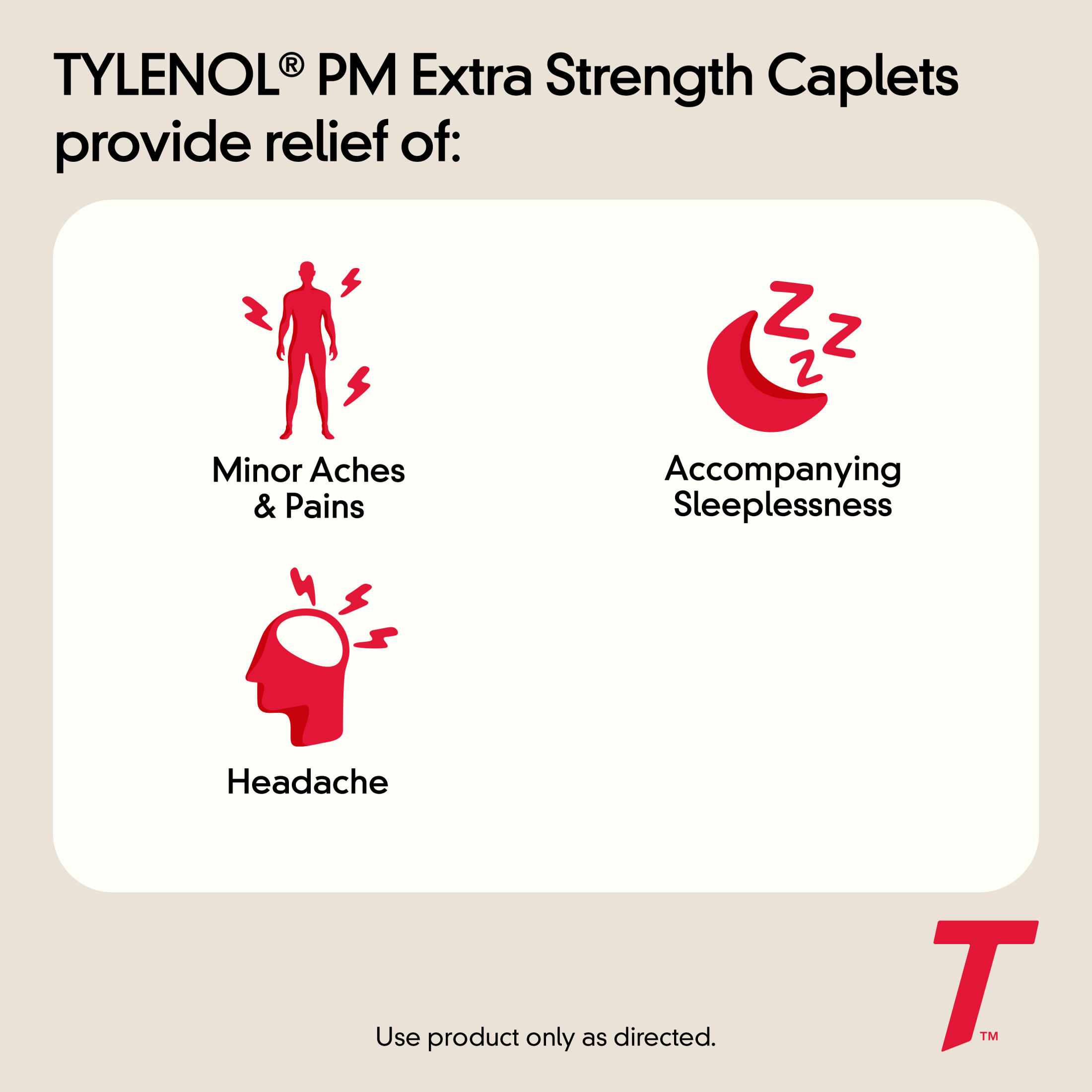 Tylenol PM Extra Strength Pain Reliever & Sleep Aid Caplets, 24 Ct - image 4 of 20