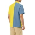 thumbnail image 3 of Unique Bargains Men's Shirts Short Sleeve Summer Cotton Patchwork Button Down Shirts, 3 of 5