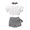 White, variant on Vedolay Short Sets For Girl 2 Piece Girls T-Shirt and Bike Shorts Outfit Set Toddler to Big Kid,Blue 6-12 Months