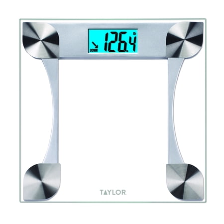 Heavy Duty Bathroom Scale - Taylor 7595 Digital Glass Bathroom Scale with 2 User Memory