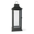 thumbnail image 7 of Serene Spaces Living Black Hurricane Lanterns with Clear Glass Panels, 15" Tall and 5" Diameter, 7 of 7