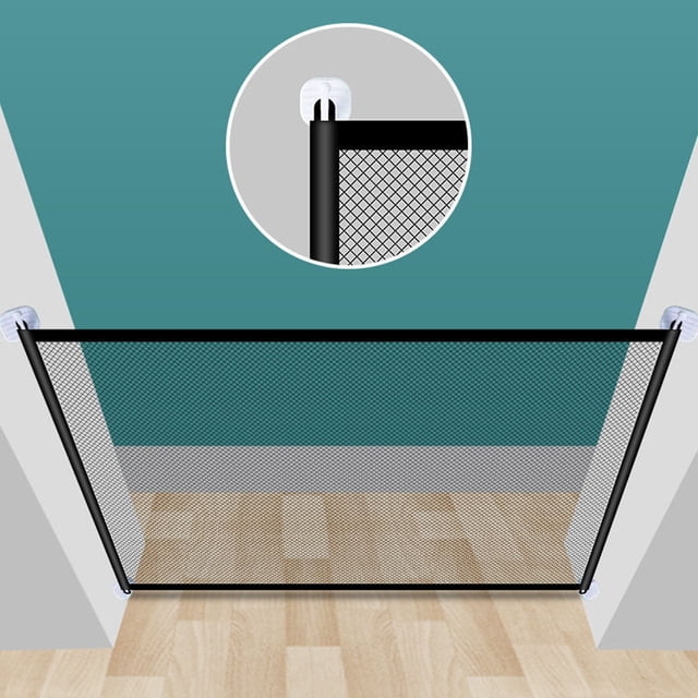 Mesh Dog Gate,Control Mischief,Easy Installation,Indoor Outdoor,for Most Common Household Doors