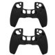 thumbnail image 1 of Sailing Funda protectora de silicona para Gamepad PS5 2 piezas de piel negra para controlador a prueba de polvo, 1 of 10
