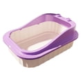 thumbnail image 2 of Bvdfgk Cat Litter Box High Sided Kitten Toilet Cat Sand Box Kitty Litter Pan Cat Toilet Violet, 2 of 9