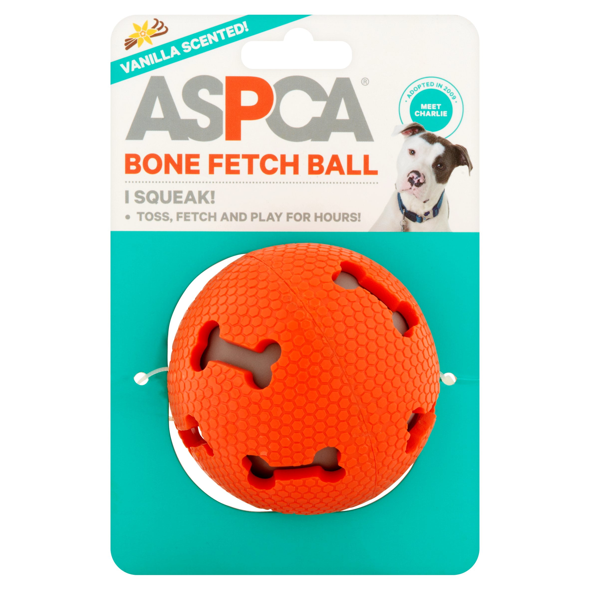 Aspca Bone Fetch Ball Vanilla Scented Dog Toy Pink Walmart Com Walmart Com