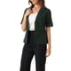 thumbnail image 4 of INSPIRAR CHIC Conjunto de Traje de 2 Piezas para Mujeres Blazer con Solapa Muesca Vestido en Capas S Verde Oscuro, 4 of 6