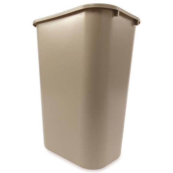 Rubbermaid 2957 Series FG295700BEIG Waste Basket, 41.25 qt Capacity, Plastic, Beige