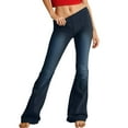 thumbnail image 1 of Hfolob Jeans pour Femmes Jeans Bootcut Taille Moyenne Décontracté Extensible Mom Jean Classique, 1 of 5