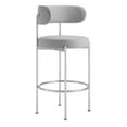 thumbnail image 3 of Modway Albie Fabric Bar Stools - Set of 2 in Gray Silver, 3 of 11