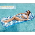 thumbnail image 2 of Oversized Pool Float Lounge  72” X 37” Extra Large Fabric-Covered Pool Floats for Adults  Inflatable Contour Lounger with Headrest Ultra-Comfort Cooling Pool Raft-2 Pack, 2 of 6