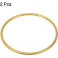thumbnail image 3 of PATIKIL 4 Inch Round Metal Floral Hoop, 2 Pcs Gold Wreath Macrame Frame for Wedding Geometric Decor Party Wall Hanging, Gold Tone, 3 of 5