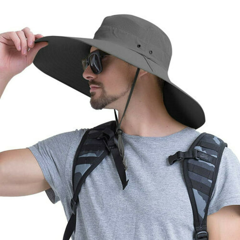Sun Hat Men - Fishing Hat - Cowboy Hat - Foldable - One Size