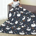thumbnail image 6 of Fuzoiu Swan And Flowers1 Print Ultra-Soft Micro Fleece Blanket,All Seasons Flannel Throw, Lightweight Blanket for Bed, Sofa, Couch, Movie Night, Camping, and Travel-50"x40", 6 of 7