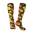 thumbnail image 4 of Fotbe Orange Lemon print Women's Men's Novelty Crew Socks Cotton Socks Knee High Socks for Walking,Running,Nurses,Pregnancy, 4 of 9
