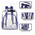 thumbnail image 4 of Trailmaker Clear See Through Backpack| Transparent Clear Backpack Bags Stadium Approved for Mens, Women, Travel (Blue), 4 of 9