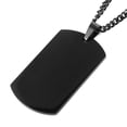thumbnail image 2 of HZMAN Mens High Polishing Stainless Steel Dog Tag Pendant Necklace 22+2 Inch Link Chain (Black), 2 of 5
