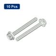 thumbnail image 3 of Uxcell M4x40mm Phillips Hex Head Flange Bolts, 10 Pack 304 Stainless Steel Screws, 3 of 5