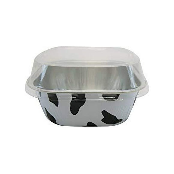 KitchenDance Disposable Aluminum 4" x 4" Square 8 ounce De