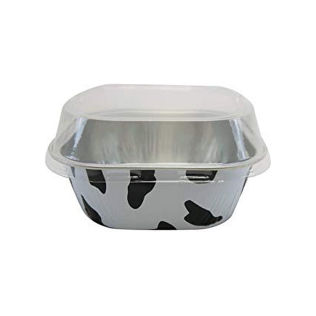 KitchenDance Disposable Aluminum 4" x 4" Square 8 ounce De