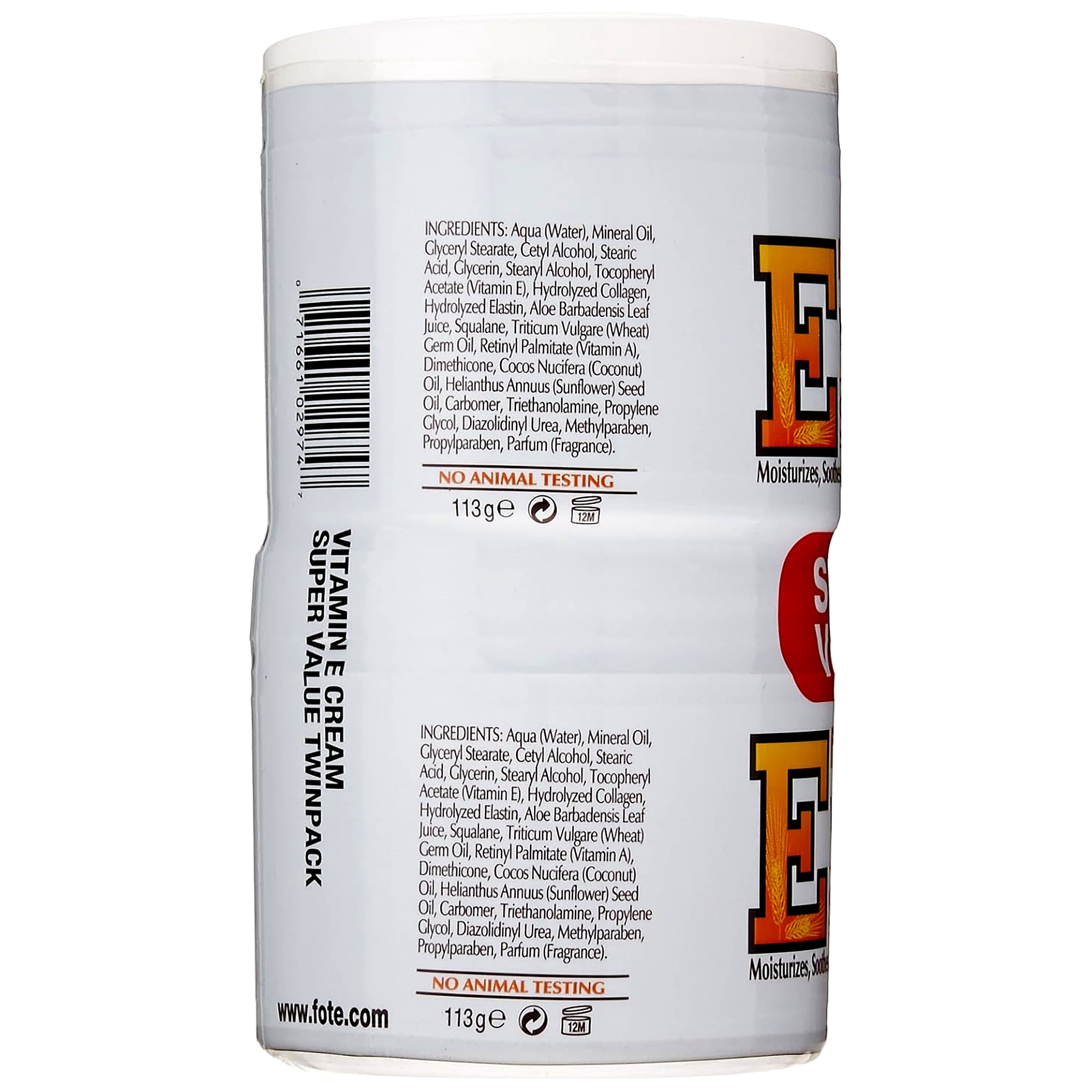 Fruit of the Earth Vitamin E Skin Care Cream Super Value, 4 Oz., 2 pack