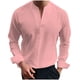 thumbnail image 2 of Blusas y camisas de manga larga con cuello en V para hombre, blusa informal de manga larga lisa con cuello en V, blusa de poliéster para hombre, 2 of 8