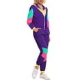 thumbnail image 2 of Chaqueta cortavientos Outfit ZDT para mujer de los años 80 y 90, color morado, 2 of 7