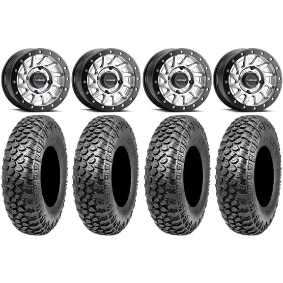 Raceline Squad Bdlk 15" Wheels Si  38mm 32" RAZR XT Tires Can-Am Commander Maverick Renegade Outlander Defender