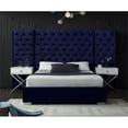 thumbnail image 2 of Grande Navy Velvet Queen Bed-Color:Navy Velvet,Style:Contemporary, 2 of 4