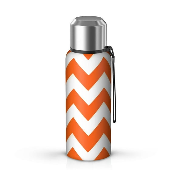 20 Oz Orange Modern Art Geometric Coffee Tumbler Double Wall Insulated Stainless Steel Water Bottle | Metal Reusable Thermoses Flask with Cup Cap | Leak & Sweat Proof with Anti-Dust Lid