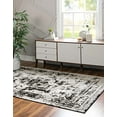 thumbnail image 2 of Unique Loom Sofia Collection Tapis Vintage Traditionnel, 5' x 8', Noir/gris, 2 of 6
